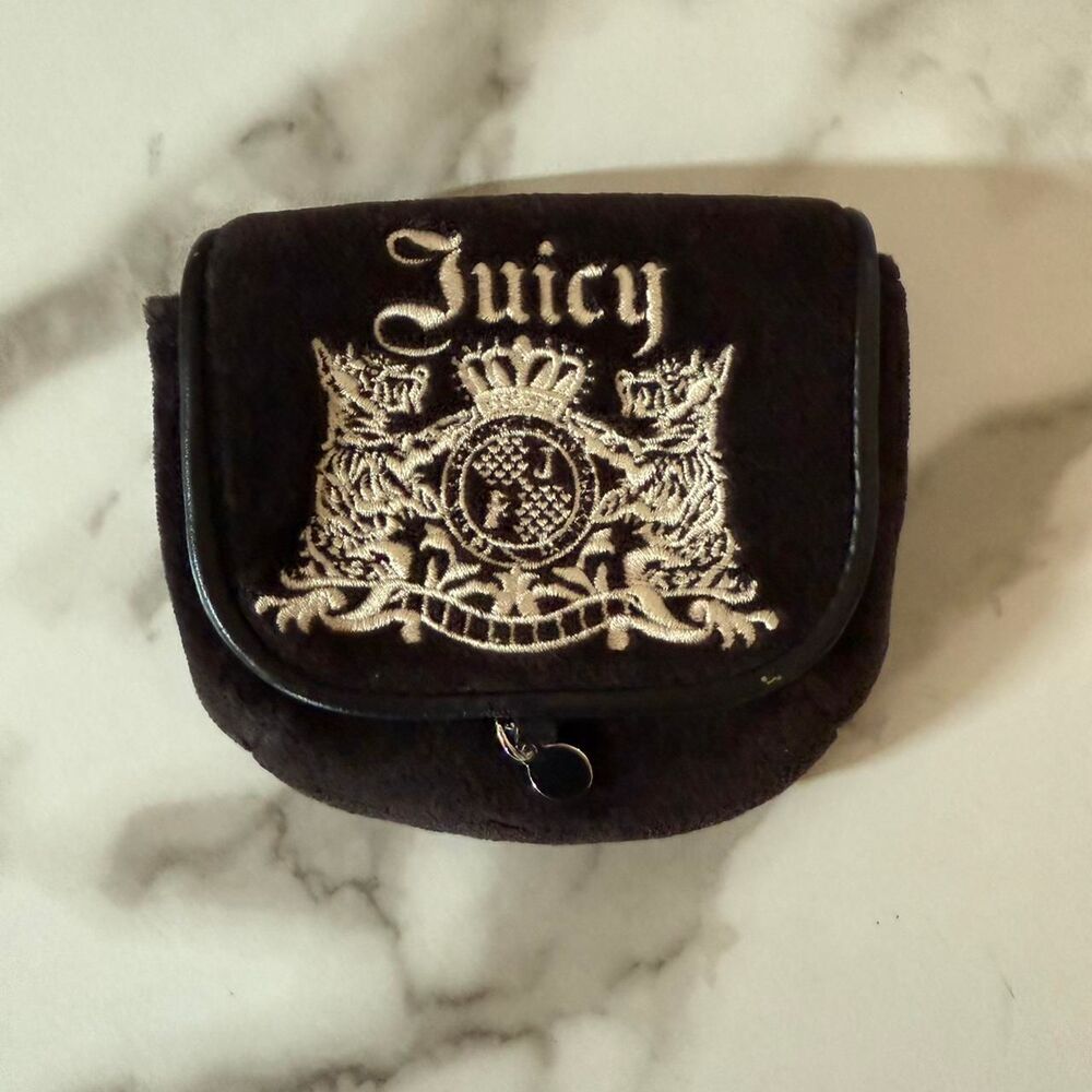 Y2K Vintage Juicy Couture Scottie Dogs Brown Velour Coin Purse Pouch sold